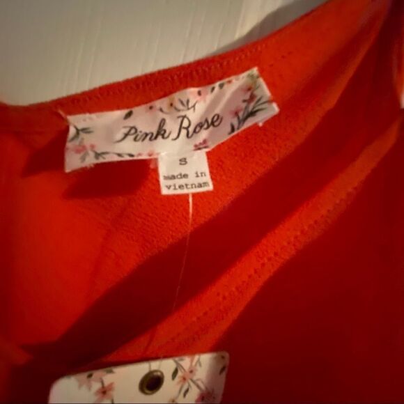 2/$39 Ladies coral cami tank top sz S - Picture 4 of 8